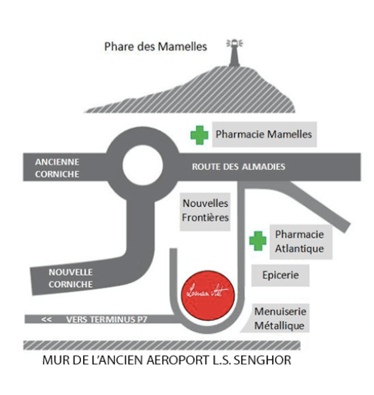 Simple map for directions to the Loman Art House